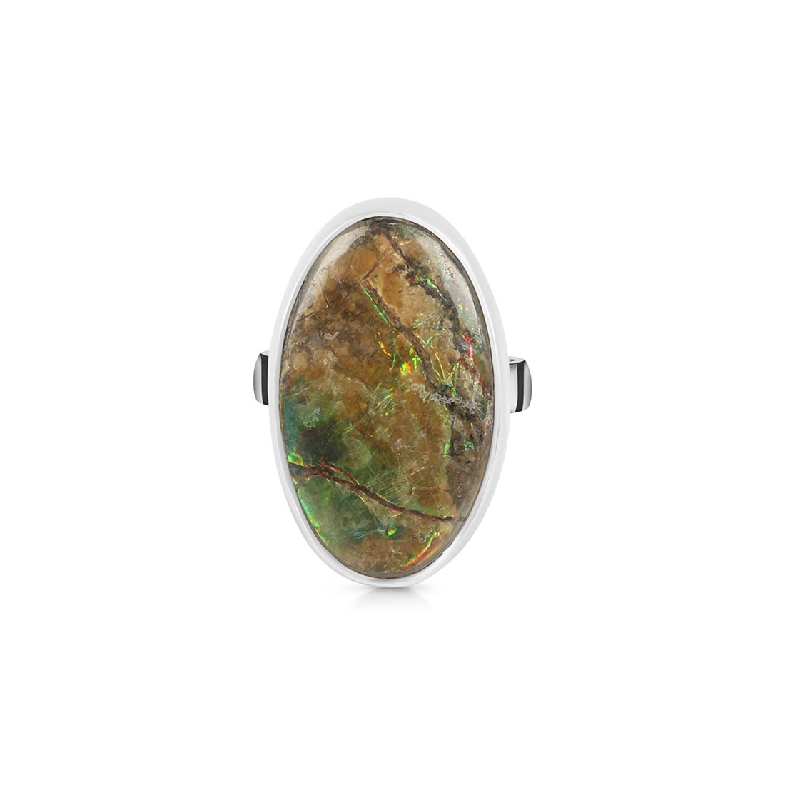 Ammolite Adjustable Ring-(AML-R-68)